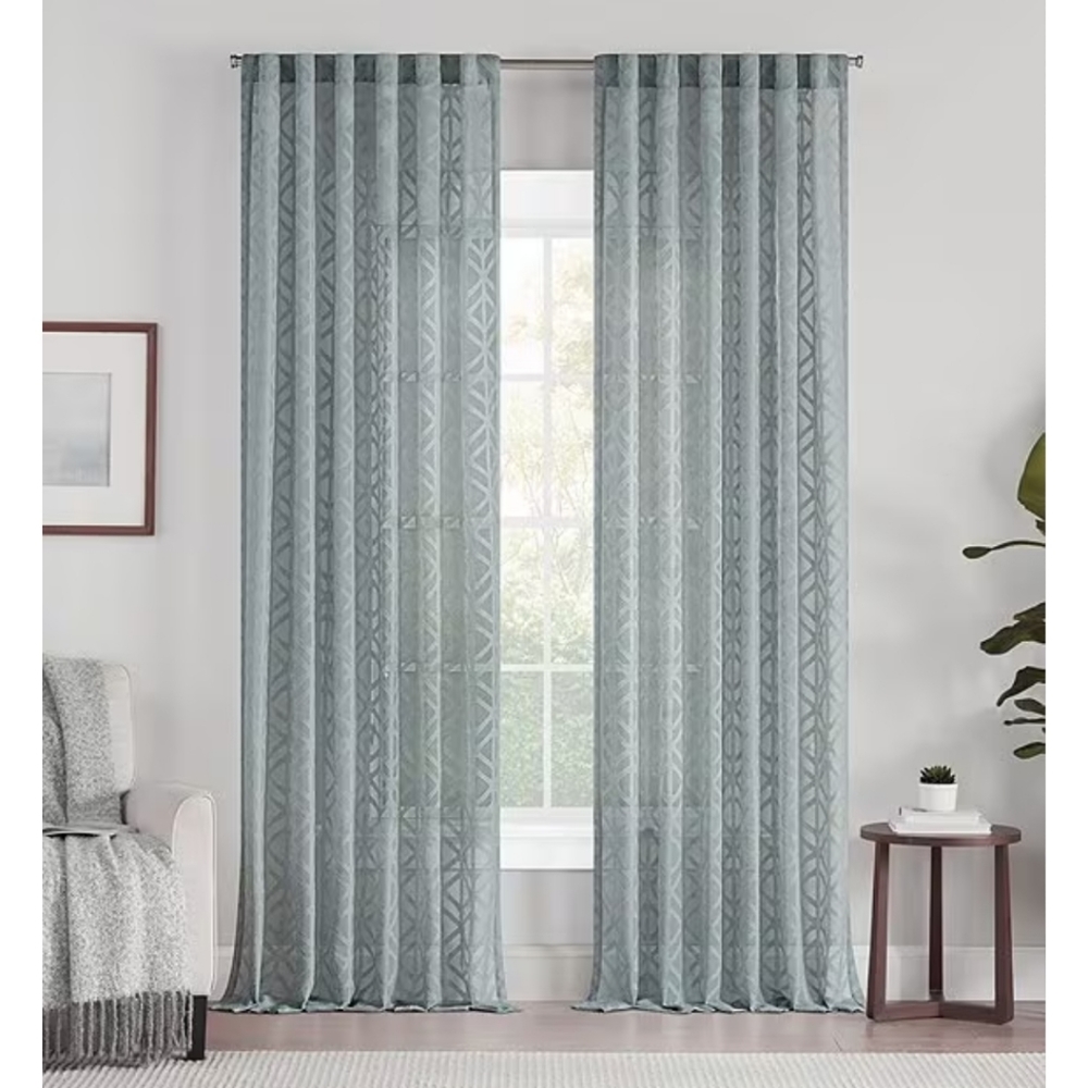 Perfect Pair Garrison Clip Sheer Drapery Panel Pair